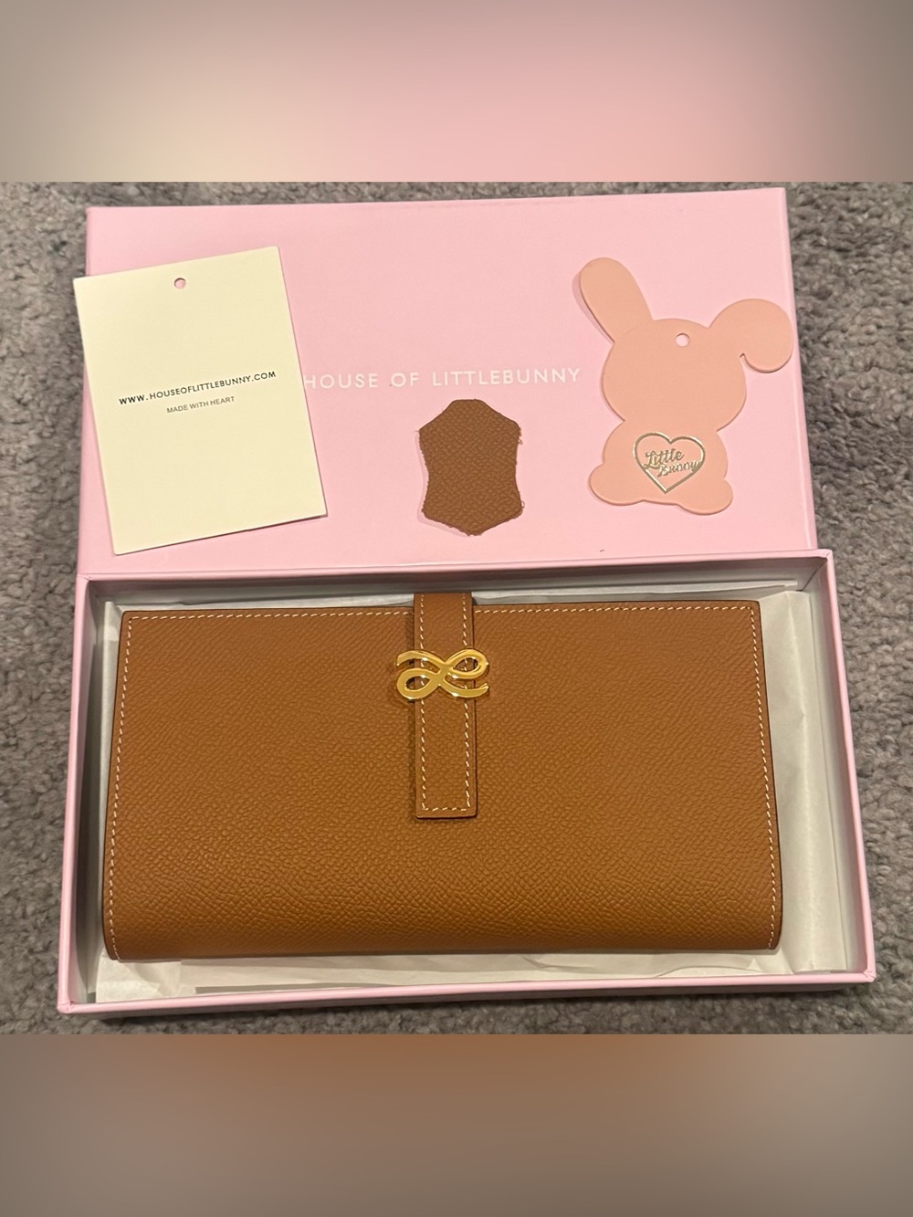 House of Little Bunny Tan Genuine Leather Wallet
